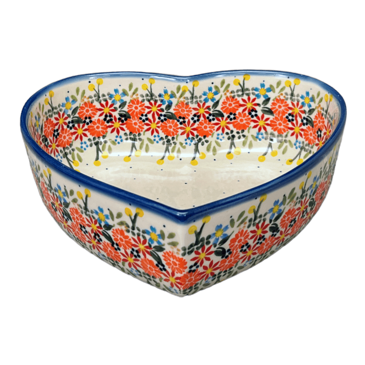 Bowl, Heart-Shaped, 8" X 8.75" in "Bright Bouquet" by Andy | NDA368-A55