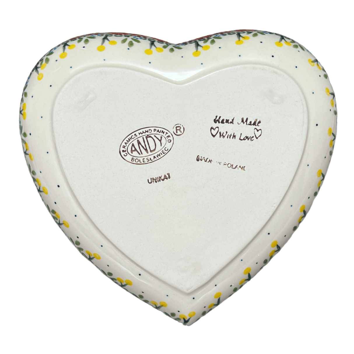 Bowl, Heart-Shaped, 8" X 8.75" in "Bright Bouquet" by Andy | NDA368-A55