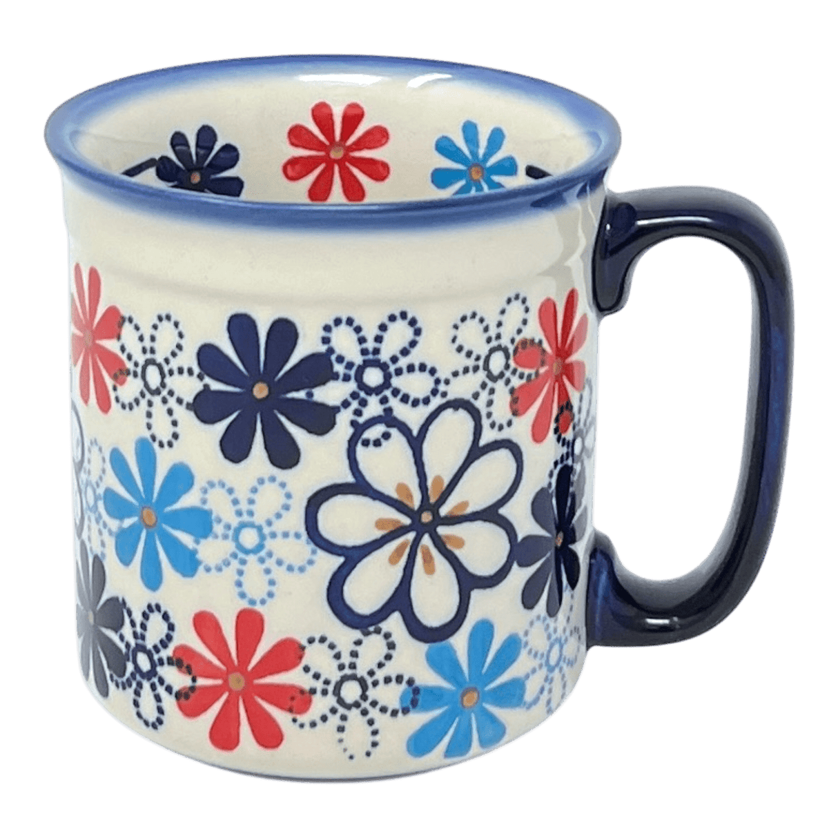 Mug, Straight Mug, 14 oz in "Flower Child" by Andy | NDA47-44