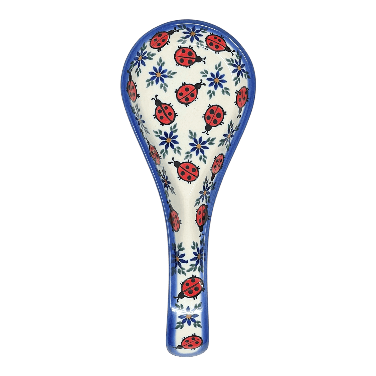 Spoon Rest, Large, 10.5" in "Lovely Ladybugs" by Andy | NDA473-18