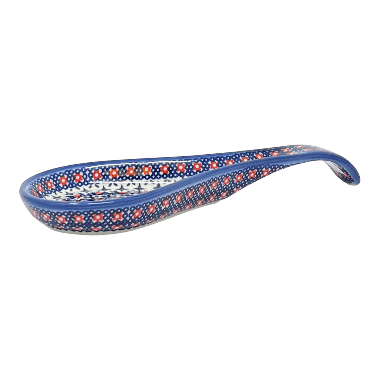 Spoon Rest, Large, 10.5" in "Bowties & Blossoms" by Andy | NDA473-21