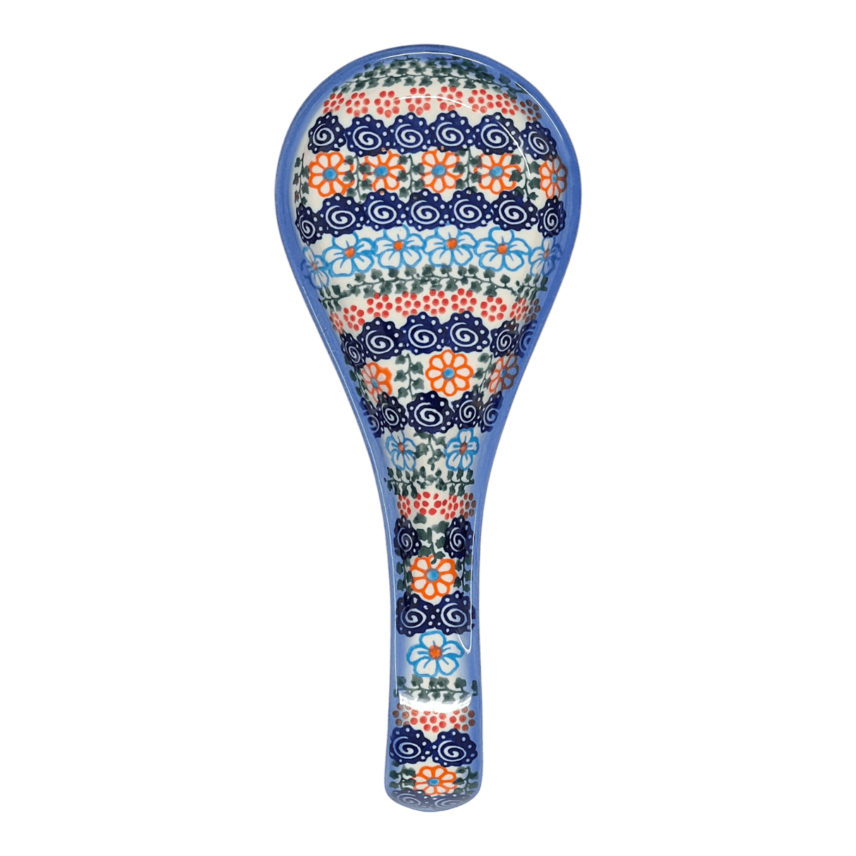Spoon Rest, Large, 10.5" in "Zany Zinnia" by Andy | NDA473-35