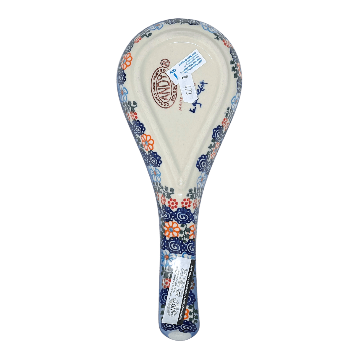 Spoon Rest, Large, 10.5" in "Zany Zinnia" by Andy | NDA473-35