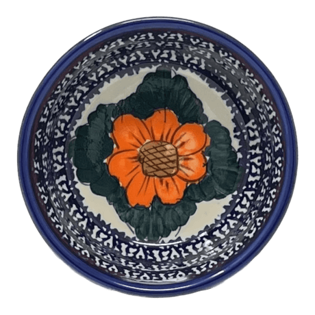 Bowl, Round, 4.25" in "Andy Orange Daisy" by Andy | NDA84-11A