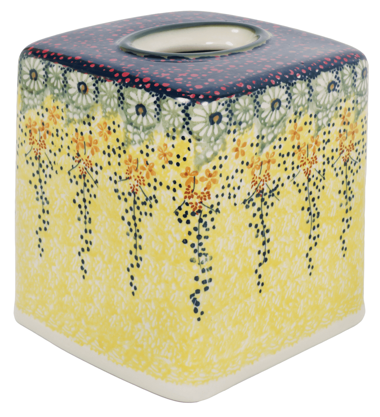 Tissue Box Cover, 6" x 6" in "Sunshine Grotto" by Manufaktura | O003S-WK52