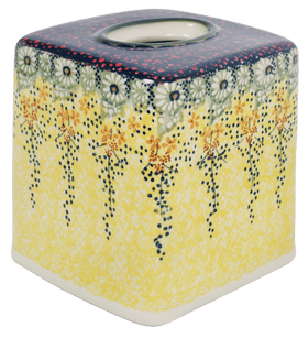Polish Pottery Tissue Box Cover (Sunshine Grotto) | O003S-WK52 Additional Image at PolishPotteryOutlet.com