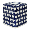 Polish Pottery Tissue Box Cover (Sea of Hearts) | O003T-SEA at PolishPotteryOutlet.com