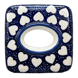 Tissue Box Cover, 6" x 6" in "Sea of Hearts" by Manufaktura | O003T-SEA