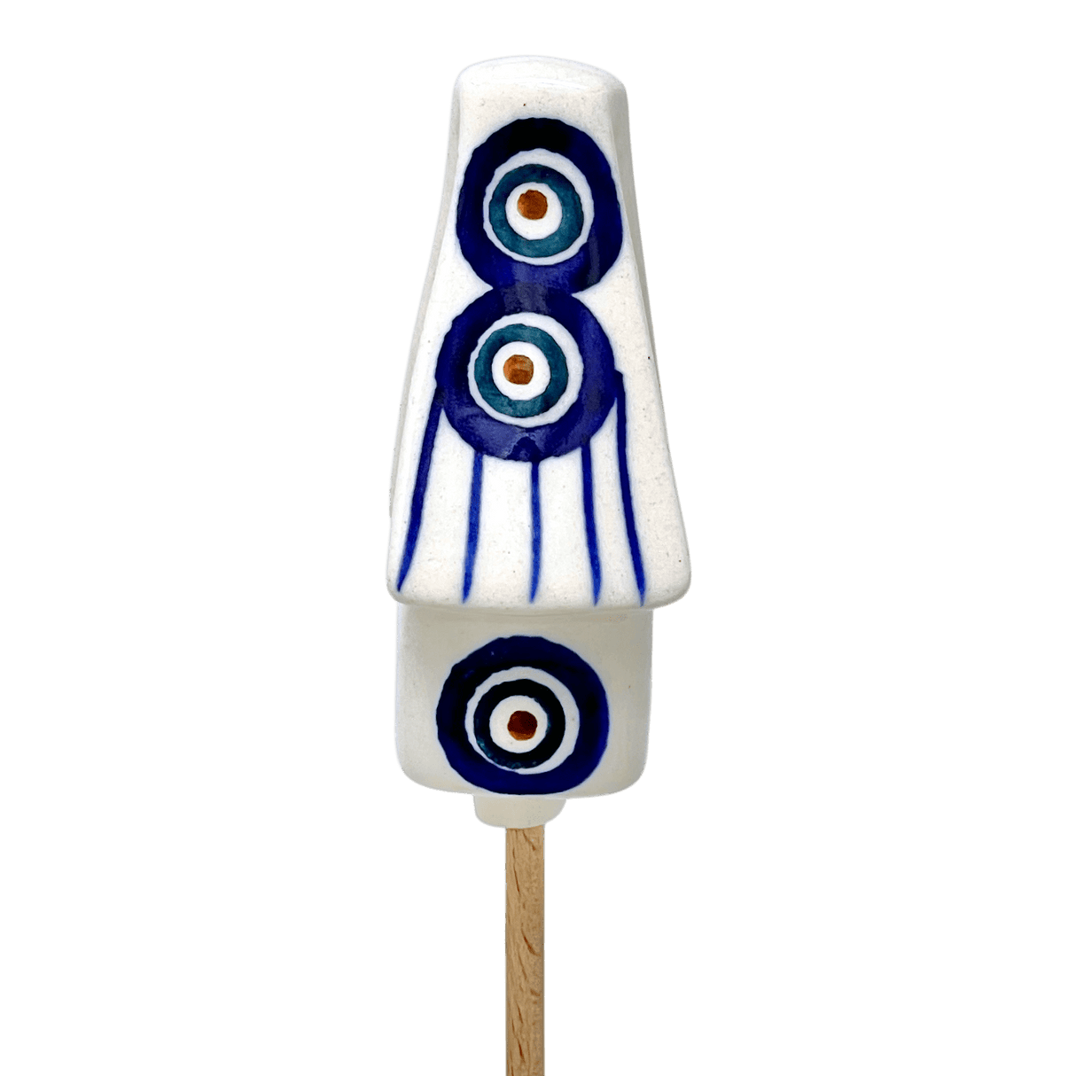 Ornament, Plant Stake, House, 2" in "Peacock in Line" by Manufaktura | O066T-54A