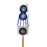 Ornament, Plant Stake, House, 2" in "Peacock in Line" by Manufaktura | O066T-54A
