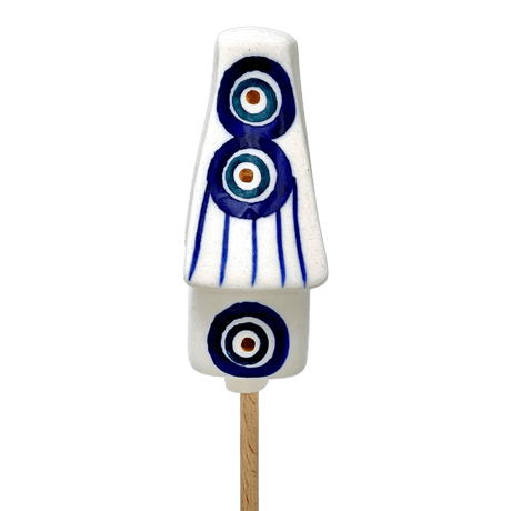 Ornament, Plant Stake, House, 2" in "Peacock in Line" by Manufaktura | O066T-54A