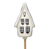 Ornament, Plant Stake, House, 2" in "Peacock in Line" by Manufaktura | O066T-54A
