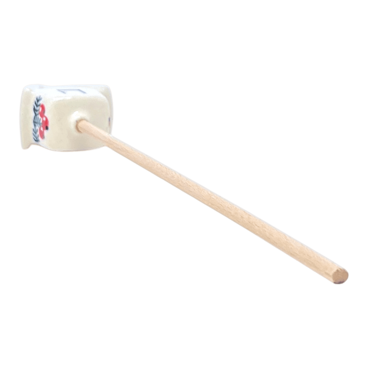Ornament, Plant Stake, House, 2" in "Red Bird" by Manufaktura | O066T-GILE