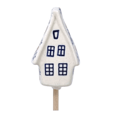 Ornament, Plant Stake, House, 2" in "Red Bird" by Manufaktura | O066T-GILE
