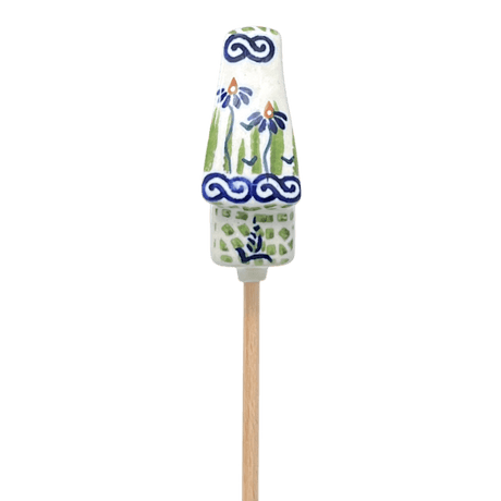 Ornament, Plant Stake, House, 2" in "Riverbank" by Manufaktura | O066T-MC15