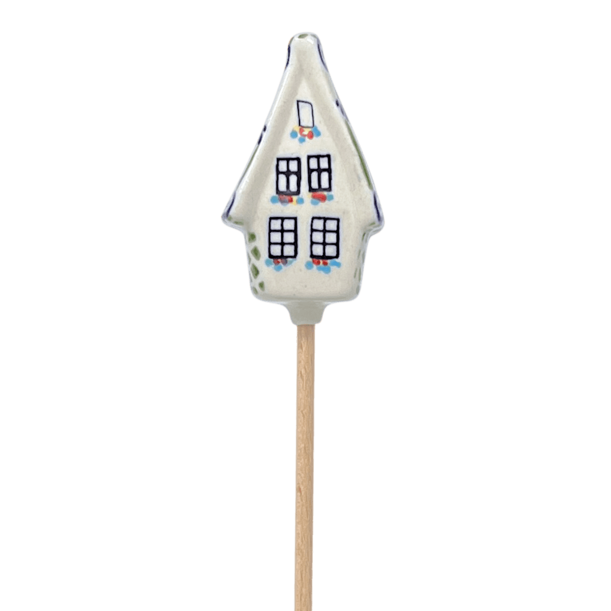 Ornament, Plant Stake, House, 2" in "Riverbank" by Manufaktura | O066T-MC15