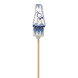 Ornament, Plant Stake, House, 2" in "Bubble Blast" by Manufaktura | O066U-IZ23