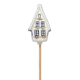 Ornament, Plant Stake, House, 2" in "Bubble Blast" by Manufaktura | O066U-IZ23