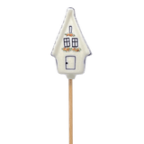 Ornament, Plant Stake, House, 2" in "Bubble Blast" by Manufaktura | O066U-IZ23