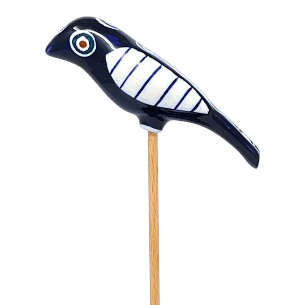 Ornament, Plant Stake, Bird, 2" in "Peacock in Line" by Manufaktura | O067T-54A