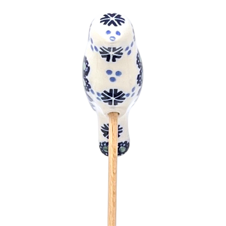 Ornament, Plant Stake, Bird, 2" in "Snowy Pines" by Manufaktura | O067T-U22