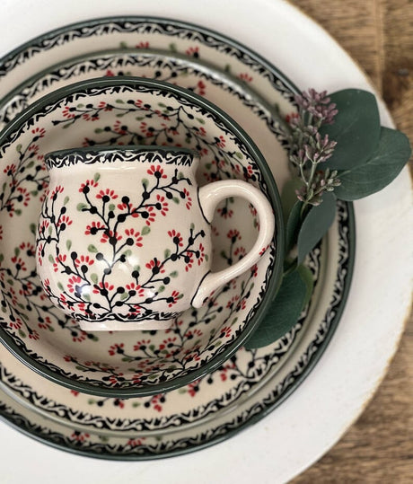 Plate, Round, Dessert, 7.25" in "Cherry Blossoms - Solid Rim" by Manufaktura | T131S-DPGJA