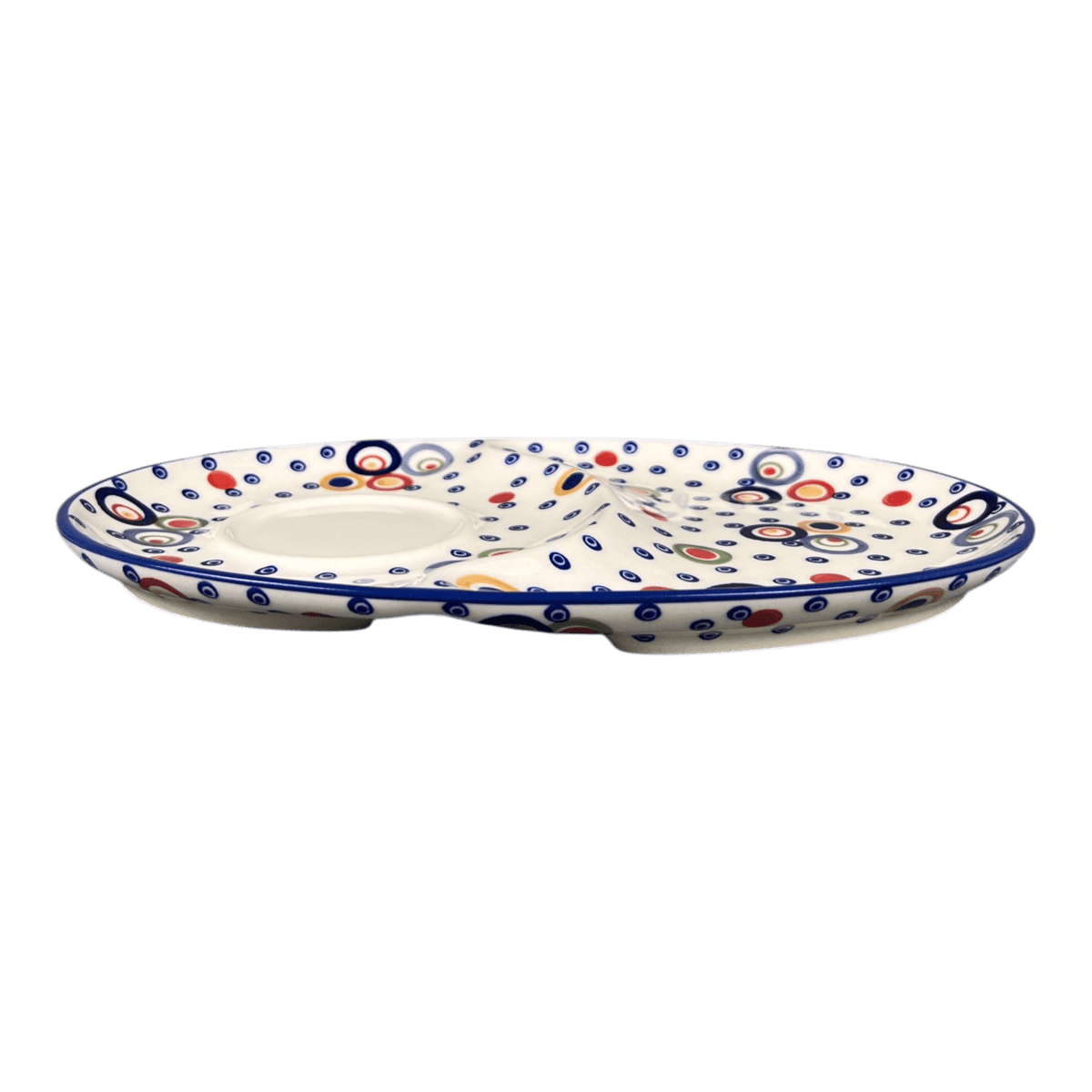 Plate, Oval, Soup & Sandwich, 11.75" x 7.25" in "Bubble Machine" by Manufaktura | P006M-AS38