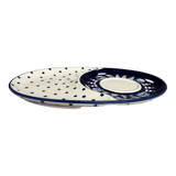 Plate, Oval, Soup & Sandwich, 11.75" x 7.25" in "Winter's Eve" by Manufaktura | P006S-IBZ