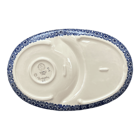 Polish Pottery Soup and Sandwich Plate (Mediterranean Blossoms) | P006S-P274 Additional Image at PolishPotteryOutlet.com