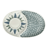 Plate, Oval, Soup & Sandwich, 11.75" x 7.25" in "Pine Forest" by Manufaktura | P006S-PS29