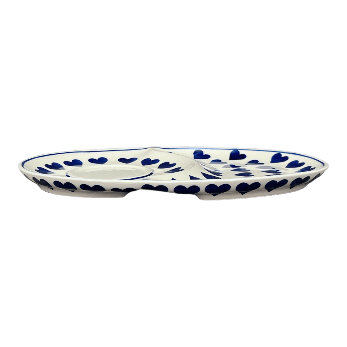 Plate, Oval, Soup & Sandwich, 11.75" x 7.25" in "Whole Hearted" by Manufaktura | P006T-SEDU