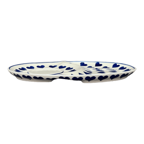 Plate, Oval, Soup & Sandwich, 11.75" x 7.25" in "Whole Hearted" by Manufaktura | P006T-SEDU
