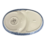 Plate, Oval, Soup & Sandwich, 11.75" x 7.25" in "Snowflake Love" by Manufaktura | P006U-PS01