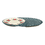 Plate, Oval, Soup & Sandwich, 11.75" x 7.25" in "Evergreen Bells" by Manufaktura | P006U-PZDG