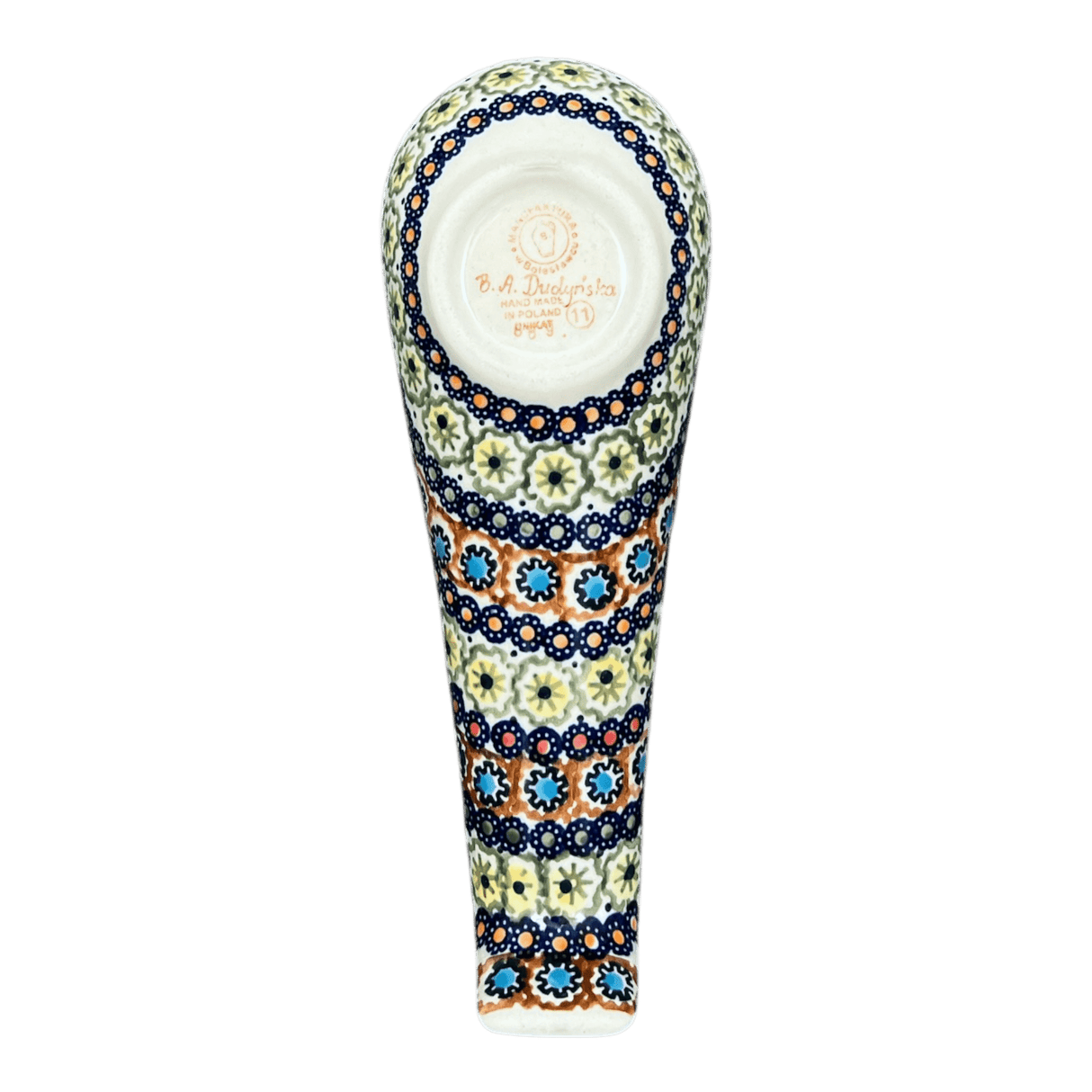 Spoon Rest, Large, 9.25" in "Polish Flowers" by Manufaktura | P007S-MDT