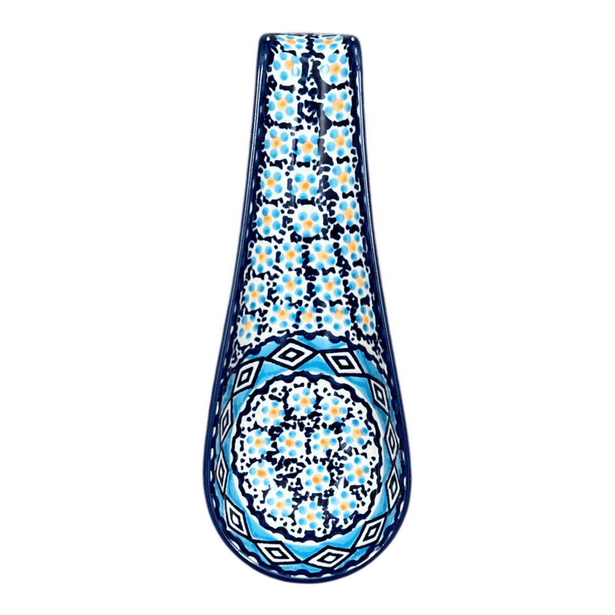 Spoon Rest, Large, 9.25" in "Blue Diamond" by Manufaktura | P007U-DHR