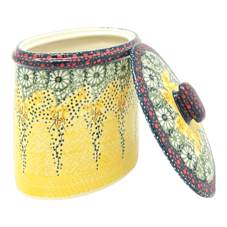 Container, Oval, Lid, 6" x 4" in "Sunshine Grotto" by Manufaktura | P059S-WK52