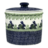 Container, Oval, Lid, 6" x 4" in "Bunny Love" by Manufaktura | P059T-P324