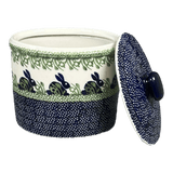 Container, Oval, Lid, 6" x 4" in "Bunny Love" by Manufaktura | P059T-P324