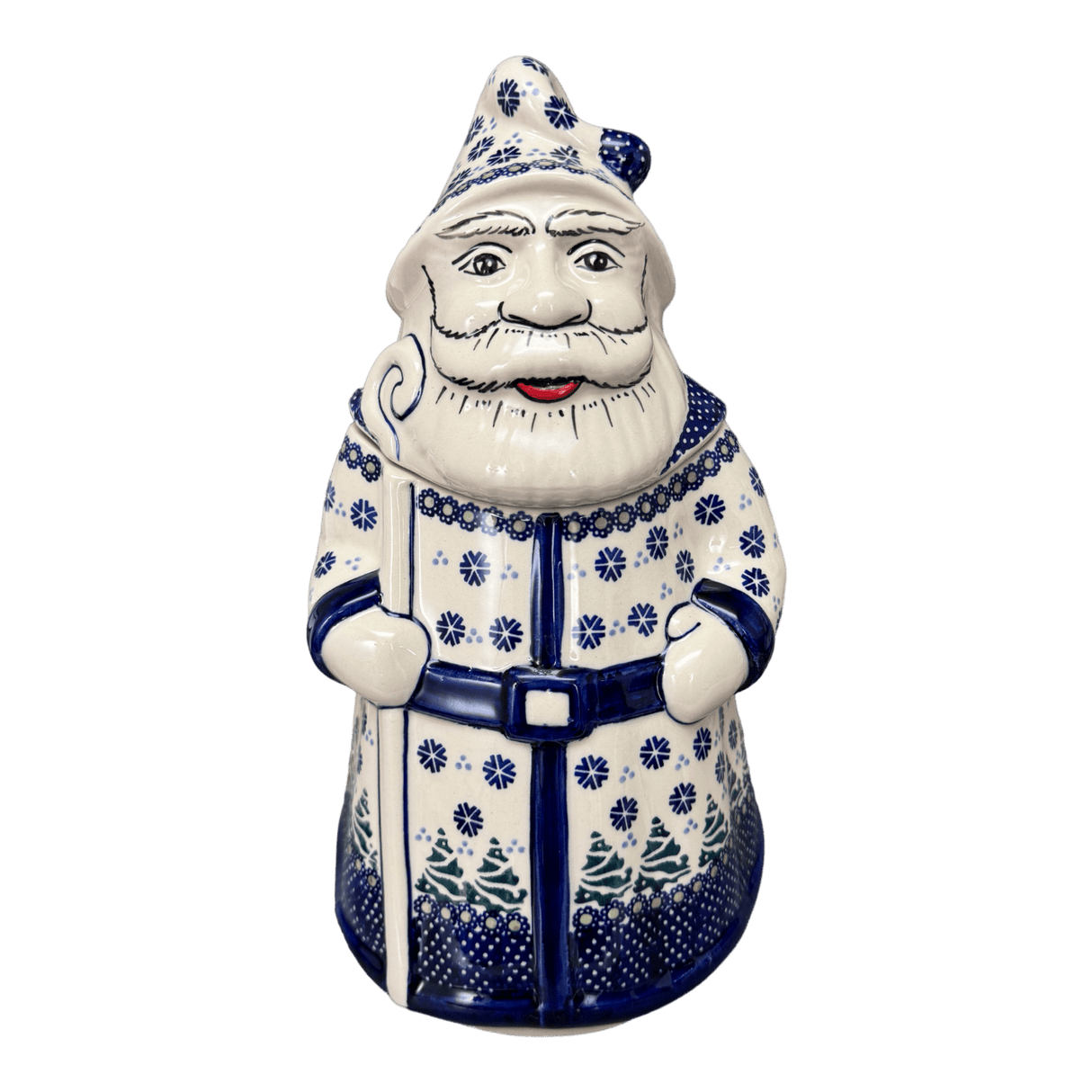 Cookie Jar, Santa, 12" in "Snowy Pines" by Manufaktura | P060T-U22