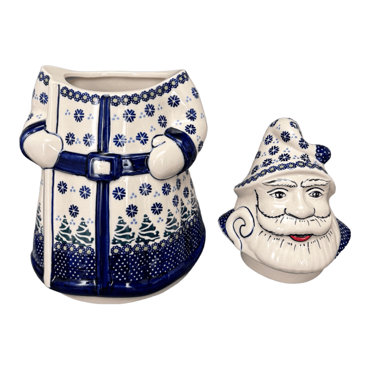 Cookie Jar, Santa, 12" in "Snowy Pines" by Manufaktura | P060T-U22
