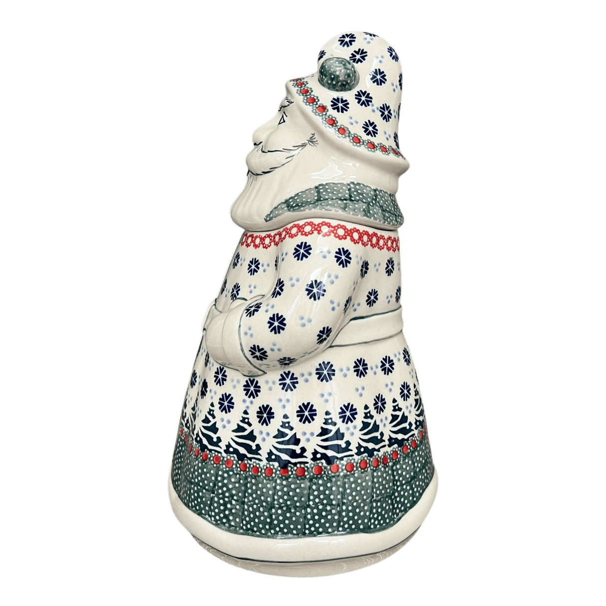 Cookie Jar, Santa, 12" in "Snow Pines Red" by Manufaktura | P060T-WU22