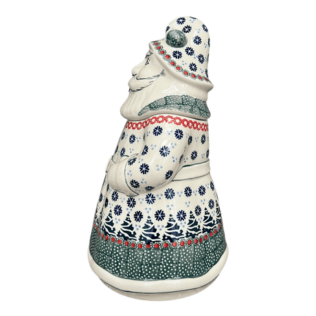 Cookie Jar, Santa, 12" in "Snow Pines Red" by Manufaktura | P060T-WU22