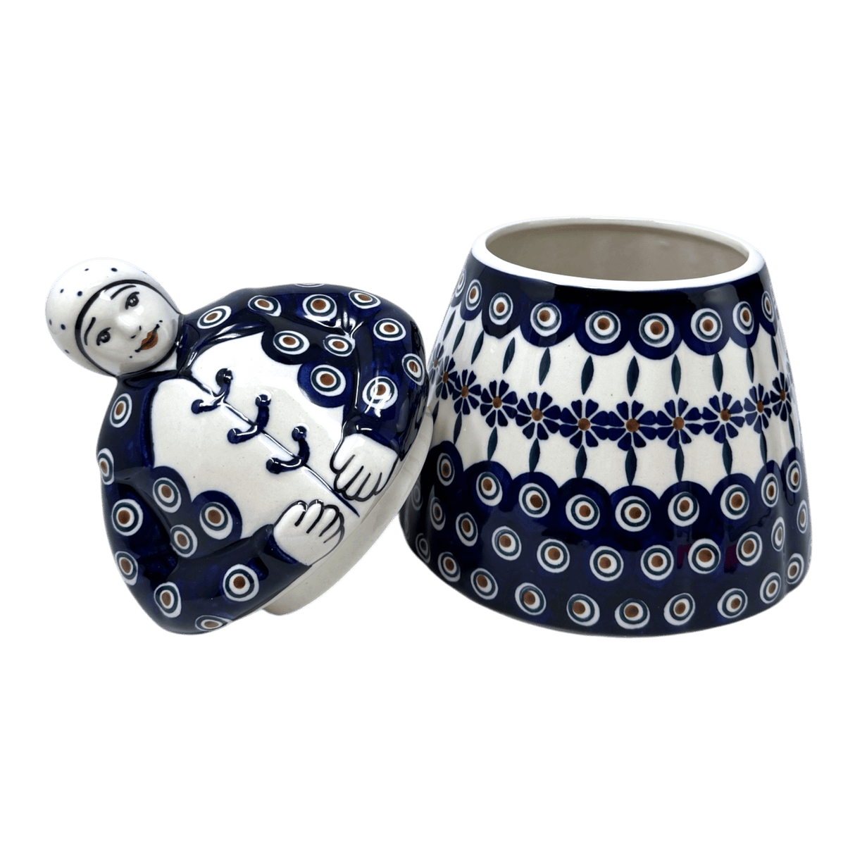 Cookie Jar, Lady, 10.5" Manufaktura (P072) in "Floral Peacock" by Manufaktura | P072T-54KK