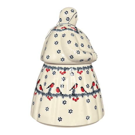 Cookie Jar, Lady, 10.5" Manufaktura (P072) in "Red Bird" by Manufaktura | P072T-GILE