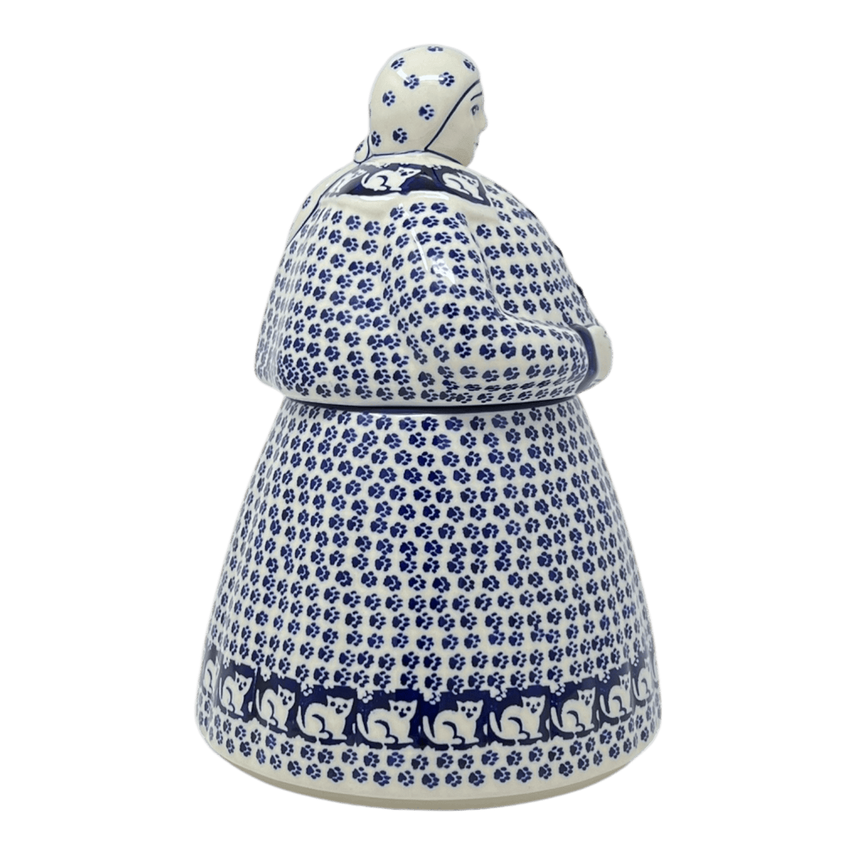 Cookie Jar, Lady, 10.5" Manufaktura (P072) in "Kitty Cat Path" by Manufaktura | P072T-KOT6
