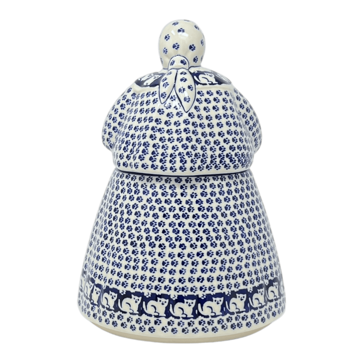 Cookie Jar, Lady, 10.5" Manufaktura (P072) in "Kitty Cat Path" by Manufaktura | P072T-KOT6