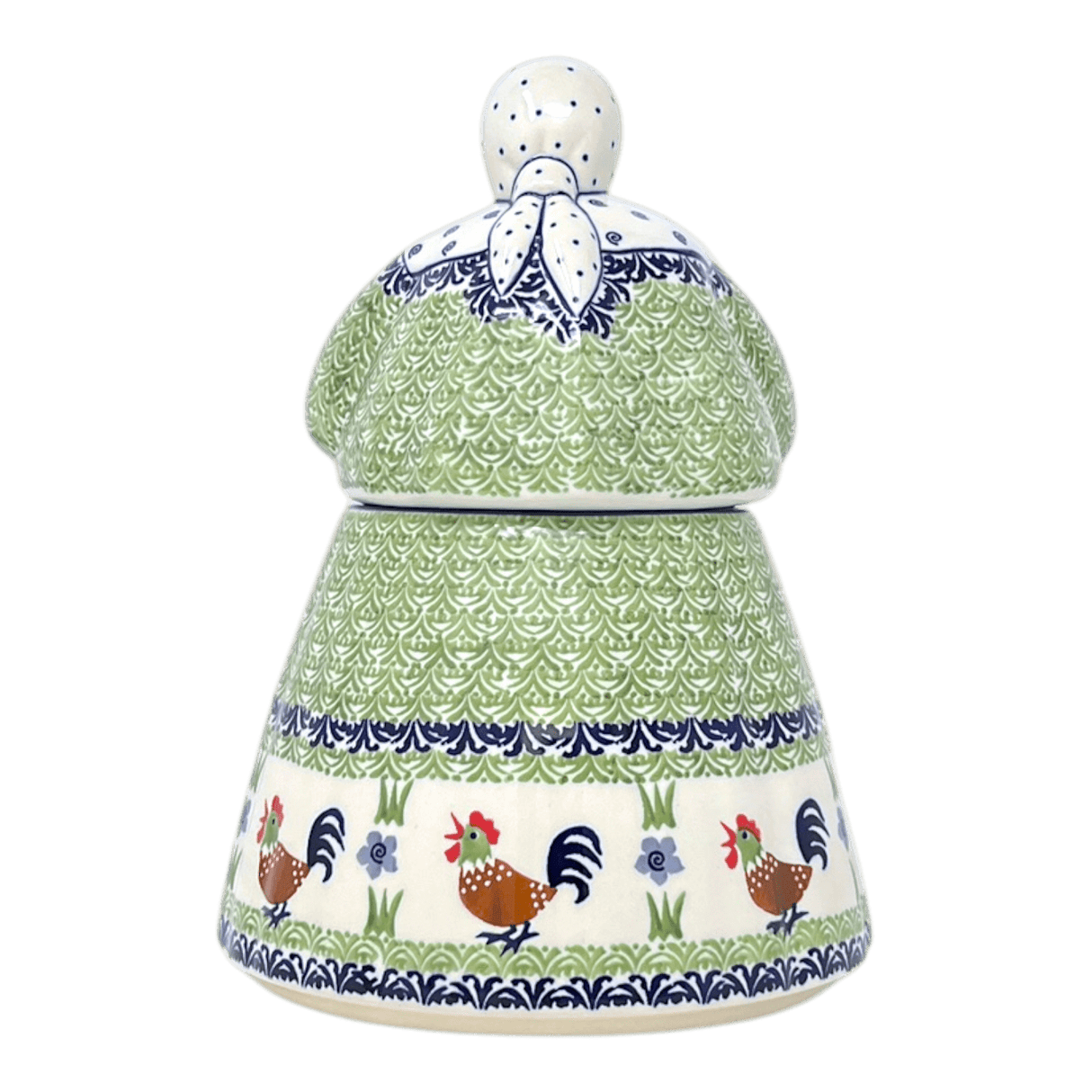 Cookie Jar, Lady, 10.5" Manufaktura (P072) in "Chicken Dance" by Manufaktura | P072U-P320