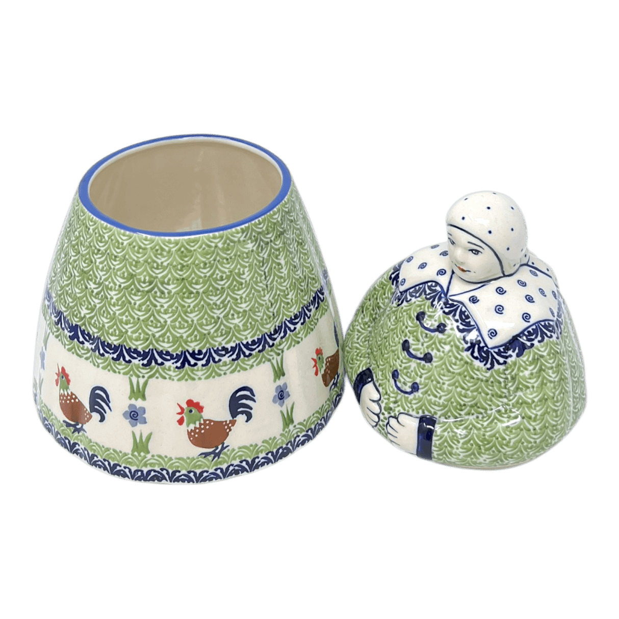 Cookie Jar, Lady, 10.5" Manufaktura (P072) in "Chicken Dance" by Manufaktura | P072U-P320