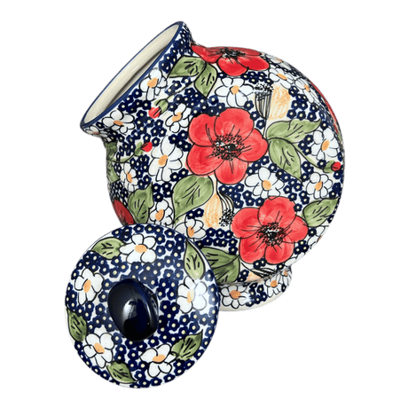 Candy/Cookie Jar, Round, 8.5" in "Poppies & Posies" by Manufaktura | P076S-IM02